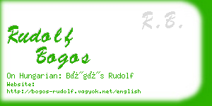 rudolf bogos business card